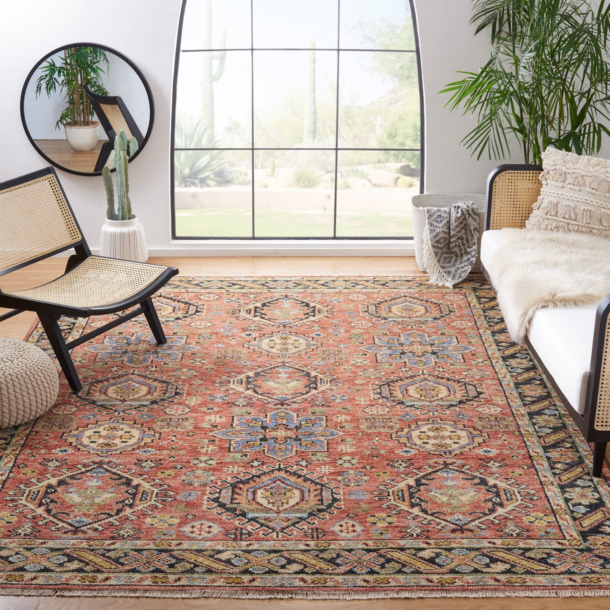 Safavieh Samarkand Srk172P Rust/Blue Rug.