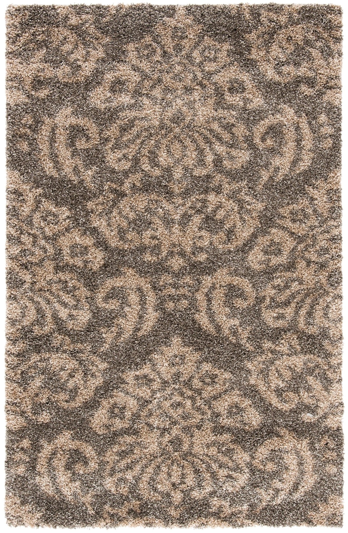 Safavieh Shag Sg460 Smoke/Beige Rug.