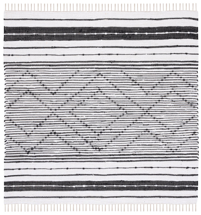 Safavieh Striped Kilim Stk202Z Black/Ivory Rug.