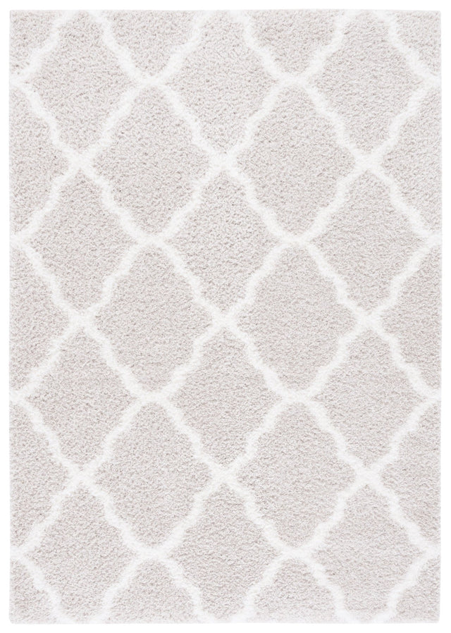 Safavieh Tahoe Shag Tho675G Silver/White Rug.