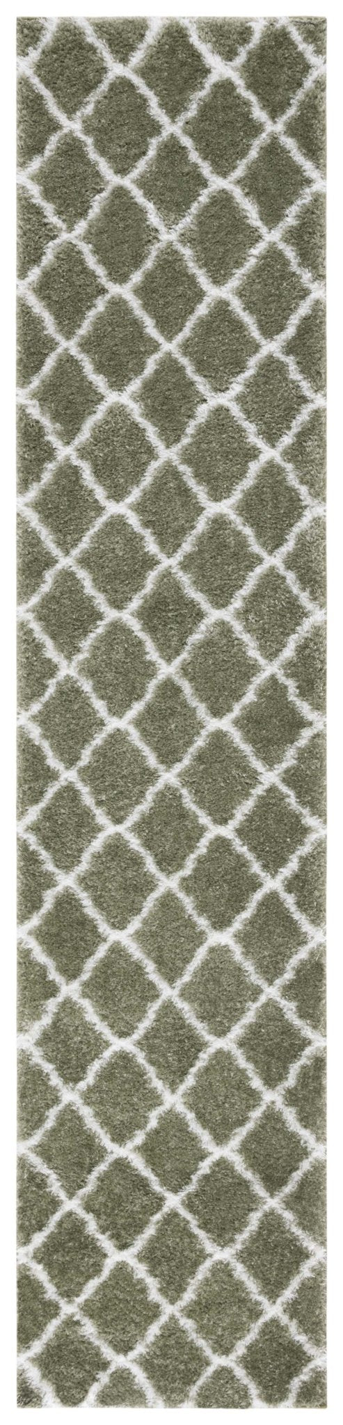 Safavieh Tahoe Shag Tho675W Sage/White Rug.