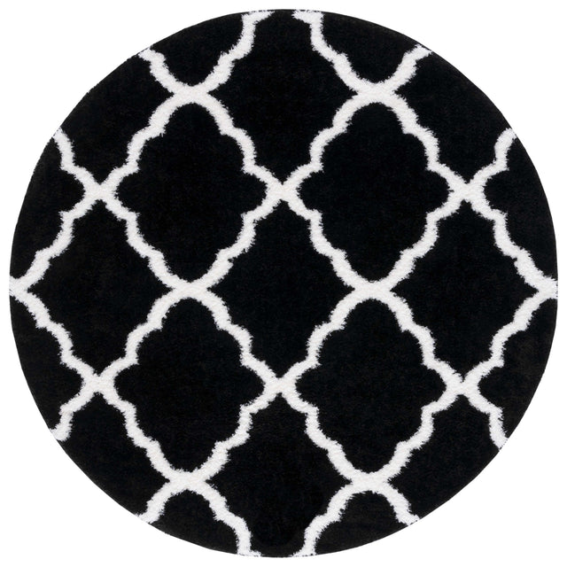 Safavieh Tahoe Shag Tho675Z Black/White Rug.