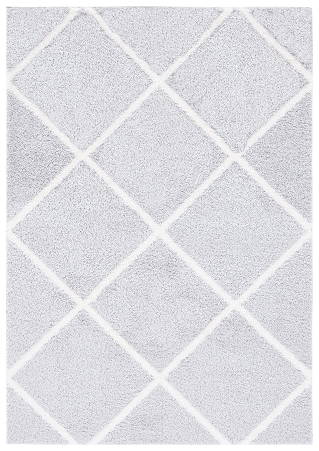 Safavieh Tahoe Shag Tho676F Light Grey/White Rug.