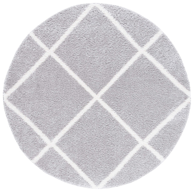 Safavieh Tahoe Shag Tho676F Light Grey/White Rug.