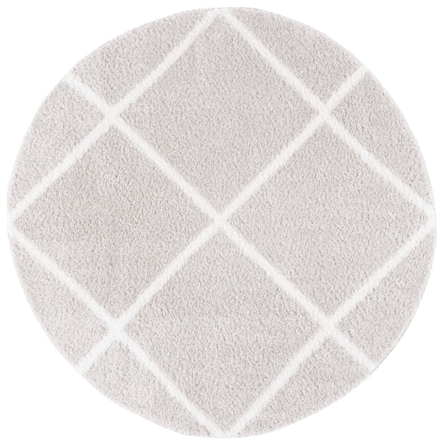Safavieh Tahoe Shag Tho676H Silver/White Rug.