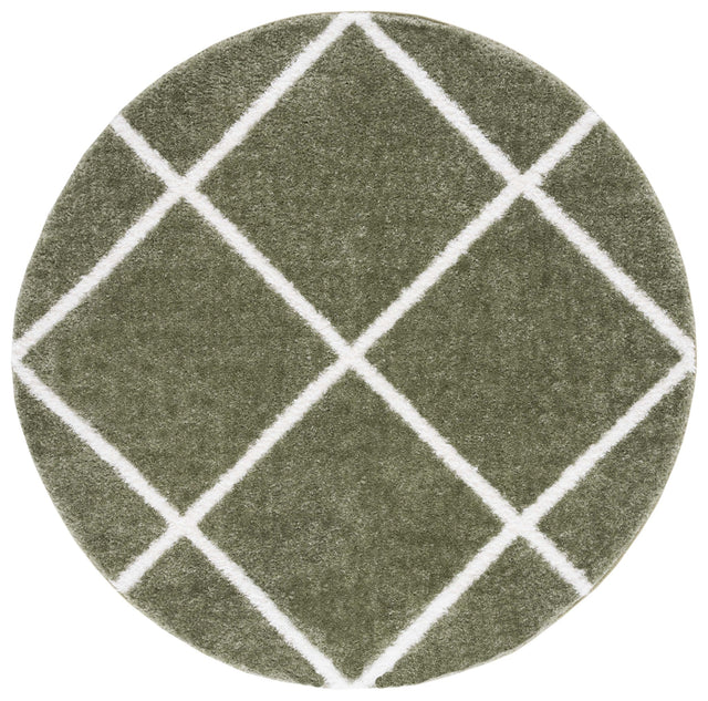 Safavieh Tahoe Shag Tho676W Sage/White Rug.