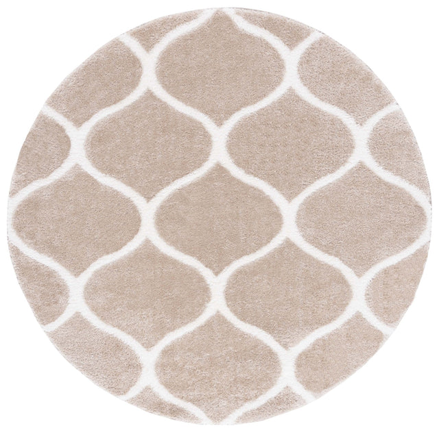 Safavieh Tahoe Shag Tho677B Beige/White Rug.