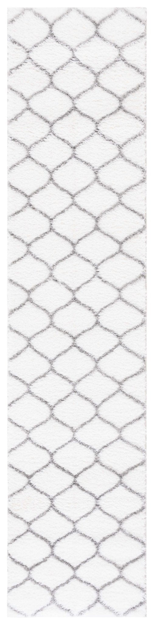 Safavieh Tahoe Shag Tho677C White/Grey Rug.