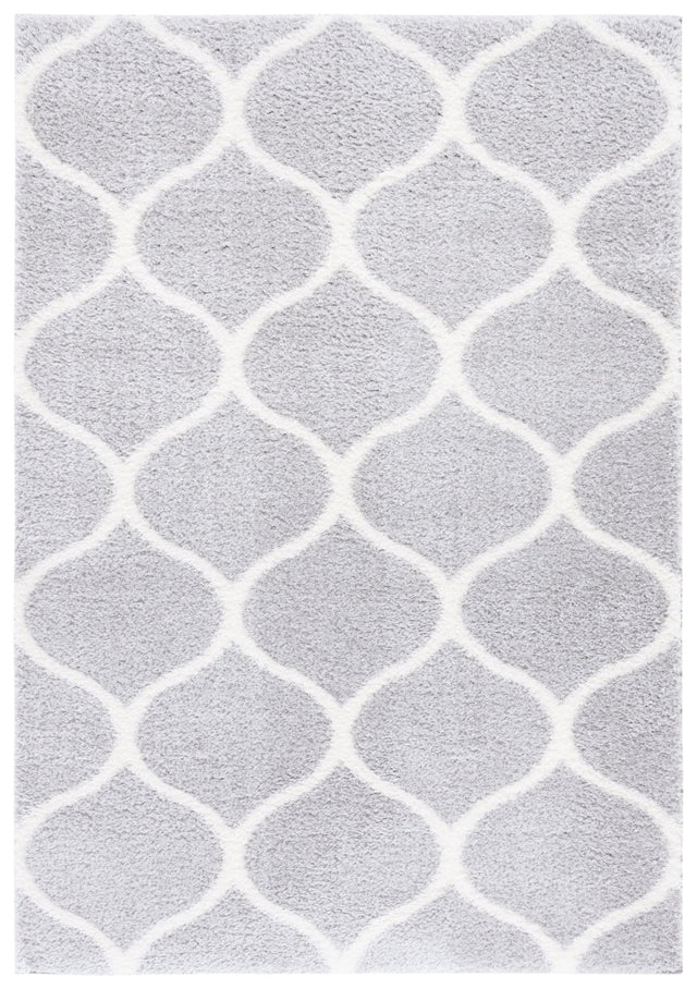 Safavieh Tahoe Shag Tho677F Light Grey/White Rug.