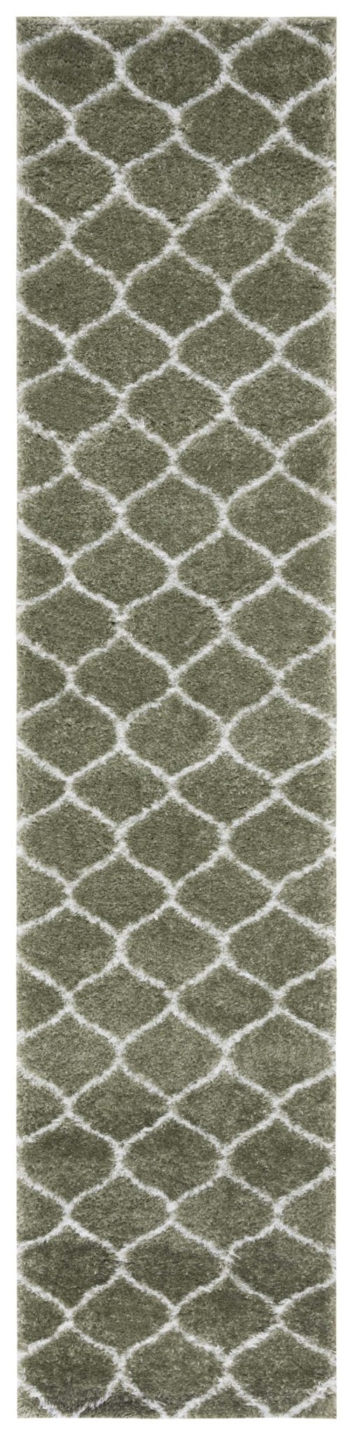 Safavieh Tahoe Shag Tho677W Sage/White Rug.