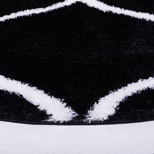 Safavieh Tahoe Shag Tho677Z Black/White Rug.