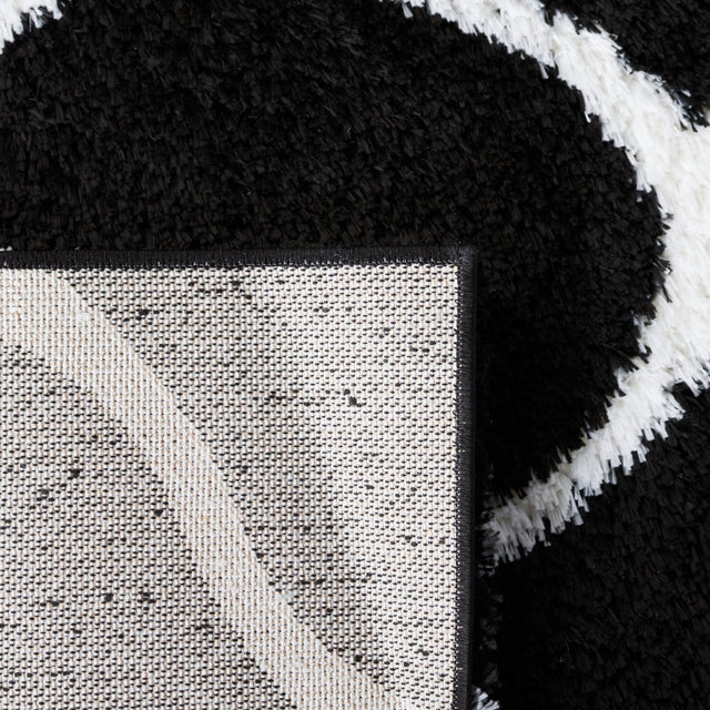 Safavieh Tahoe Shag Tho677Z Black/White Rug.
