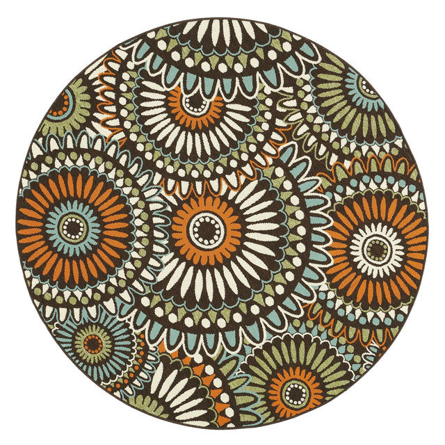 Safavieh Veranda Ver091 Chocolate/Terracotta Rug.
