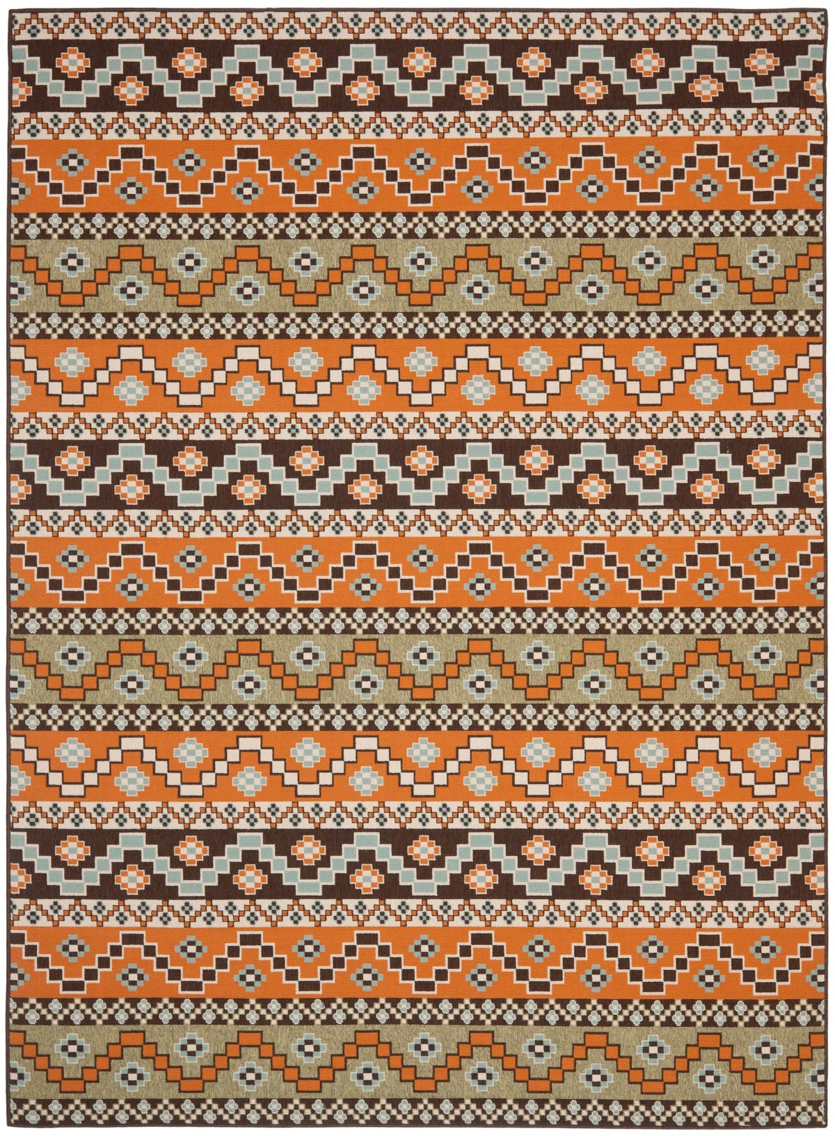 Safavieh Veranda Ver095 Terracotta/Chocolate Rug.