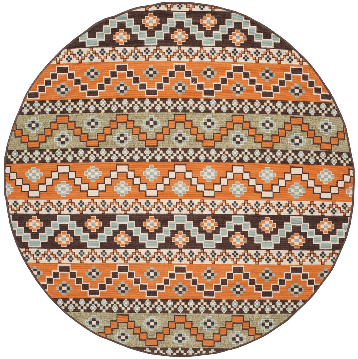 Safavieh Veranda Ver095 Terracotta/Chocolate Rug.