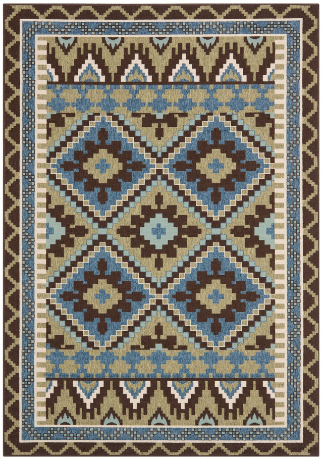 Safavieh Veranda Ver096 Green/Chocolate Rug.