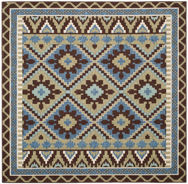 Safavieh Veranda Ver096 Green/Chocolate Rug.