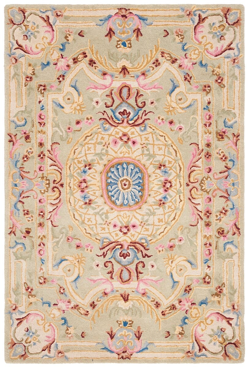 Safavieh Savonnerie Sav120W Sage / Blue Rugs.