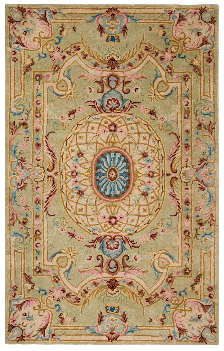 Safavieh Savonnerie Sav120W Sage / Blue Rugs.