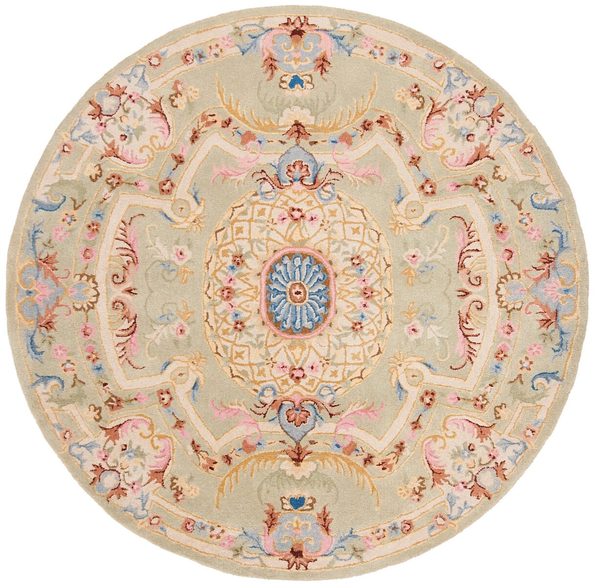 Safavieh Savonnerie Sav120W Sage / Blue Rugs.