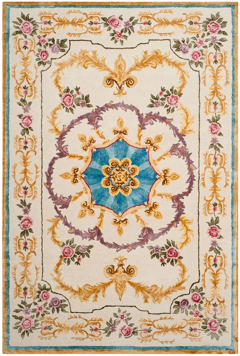 Safavieh Savonnerie Sav609A Ivory/Multi Rug.
