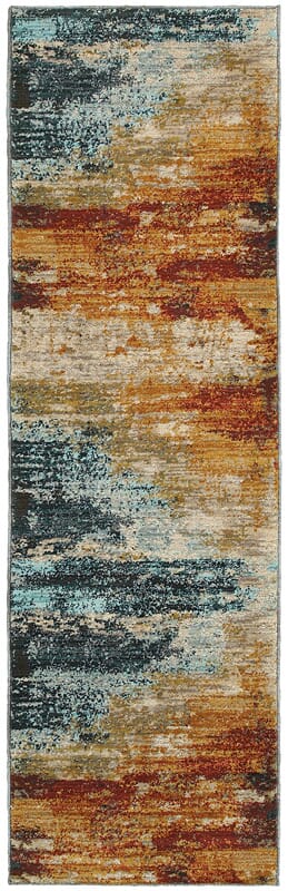 Oriental Weavers Sphinx Sedona 6365A Blue / Red Organic / Abstract Area Rug