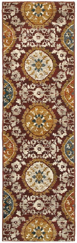 Oriental Weavers Sphinx Sedona 6366A Red / Gold Rugs.