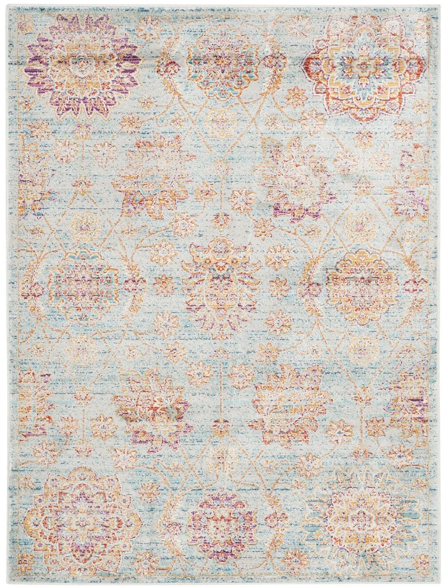 Safavieh Sevilla Sev814C Light Blue / Multi Rugs.