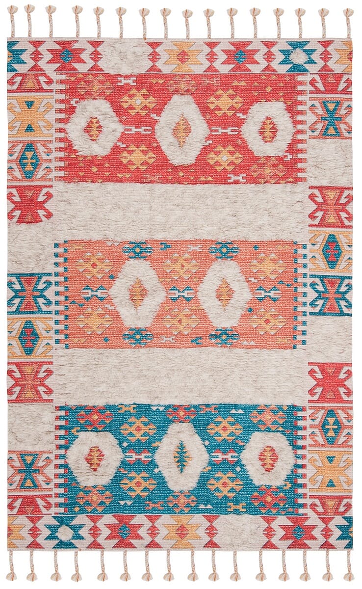 Safavieh Saffron Sfn105P Rust / Beige Rugs.