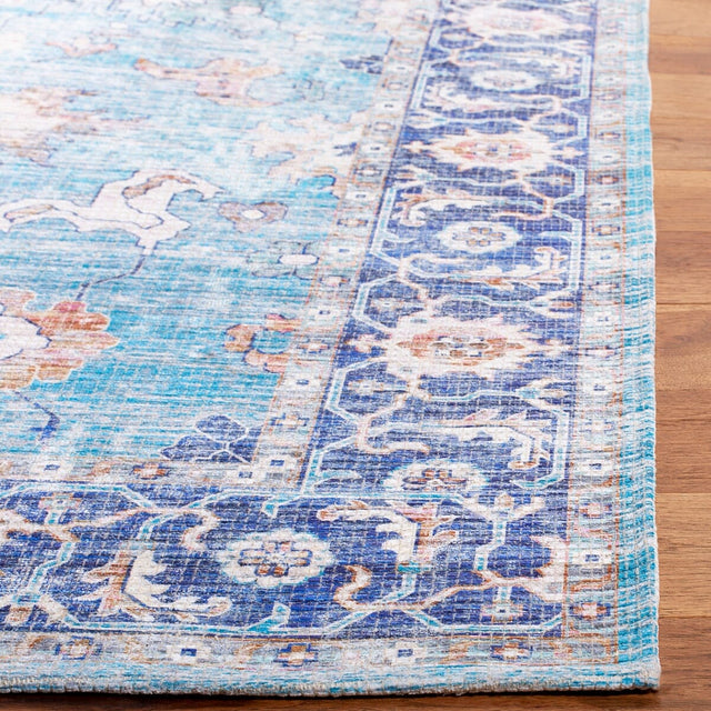 Safavieh Saffron Sfn201M Aqua / Navy Rugs.