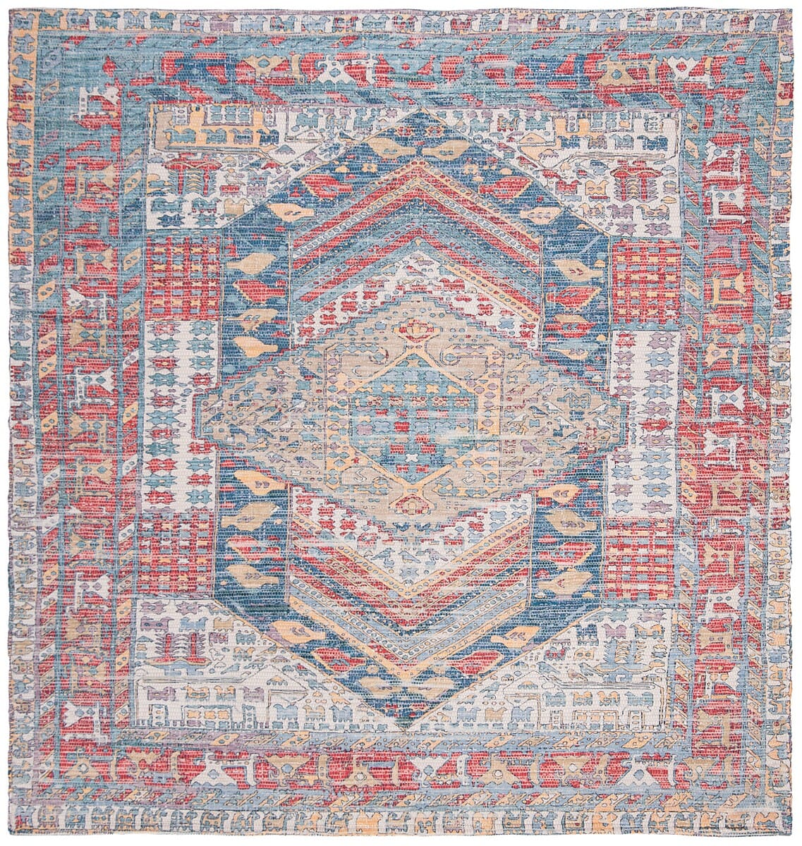 Safavieh Saffron Sfn507R Fuchsia / Blue Rugs.
