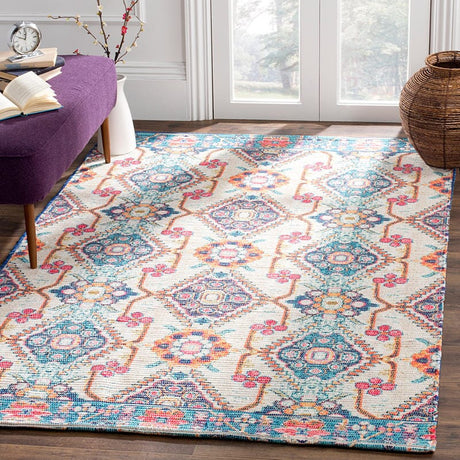 Safavieh Saffron Sfn538A Cream / Blue Rugs.