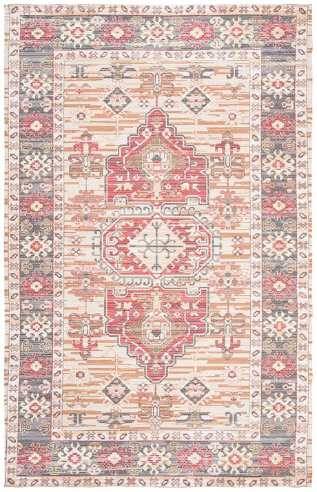 Safavieh Saffron Sfn651B Beige / Red Rugs.