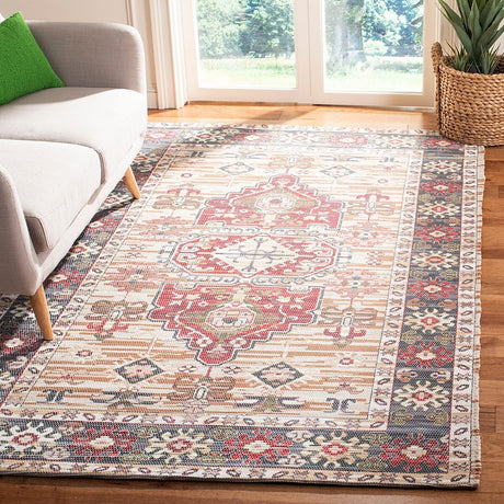 Safavieh Saffron Sfn651B Beige / Red Rugs.
