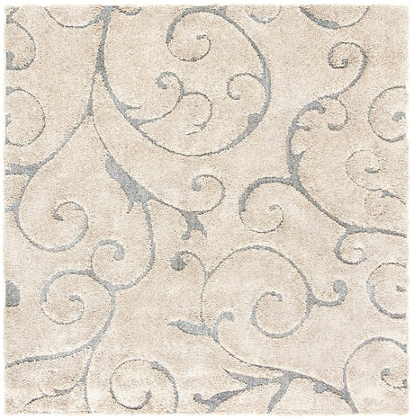 Safavieh Shag Sg455-1155 Cream / Dark Blue Rugs.