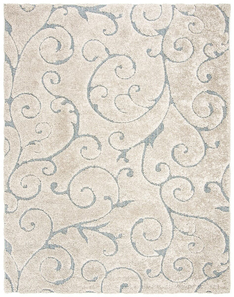 Safavieh Shag Sg455-1155 Cream / Dark Blue Rugs.