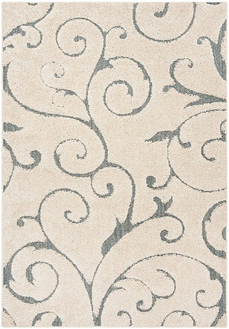 Safavieh Shag Sg455-1160 Cream / Light Blue Rugs.