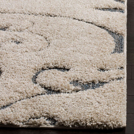 Safavieh Shag Sg455-1160 Cream / Light Blue Rugs.