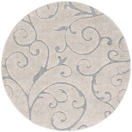 Safavieh Shag Sg455-1160 Cream / Light Blue Rugs.