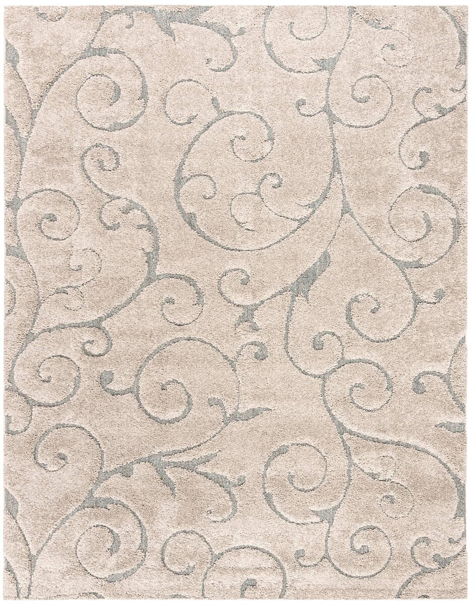 Safavieh Shag Sg455-1160 Cream / Light Blue Rugs.