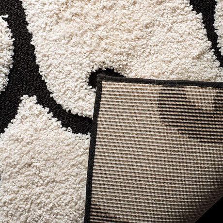 Safavieh Shag Sg476-1290 Ivory / Black Rugs.