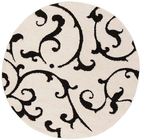 Safavieh Shag Sg476-1290 Ivory / Black Rugs.
