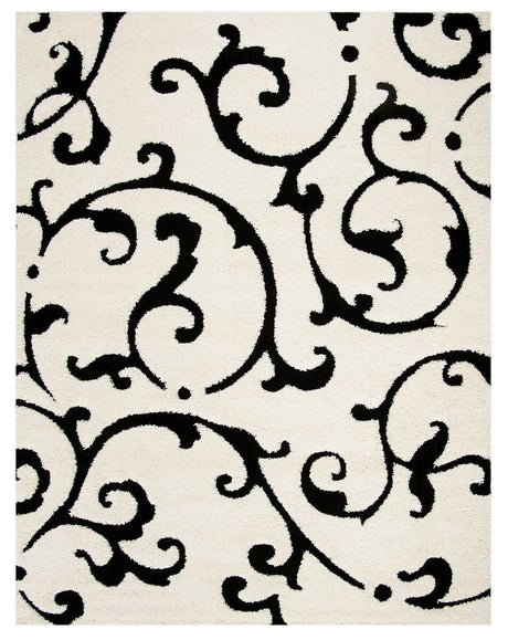 Safavieh Shag Sg476-1290 Ivory / Black Rugs.