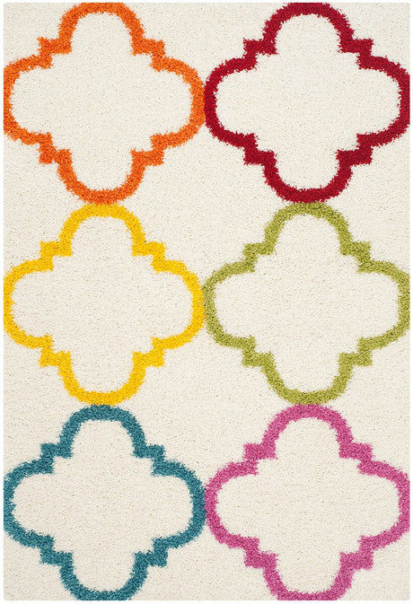 Safavieh Safavieh Kids Shag Sgk563A Ivory / Multi Rugs.
