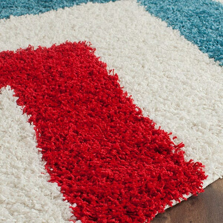 Safavieh Safavieh Kids Shag Sgk564B Ivory / Red Rugs.