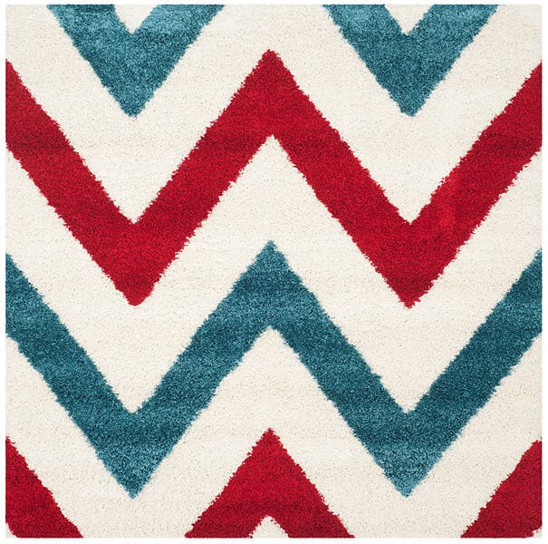Safavieh Safavieh Kids Shag Sgk564B Ivory / Red Rugs.