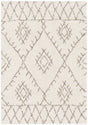Surya Serengeti Shag Sgt-2301 White, Khaki, Taupe, Dark Brown Rugs.
