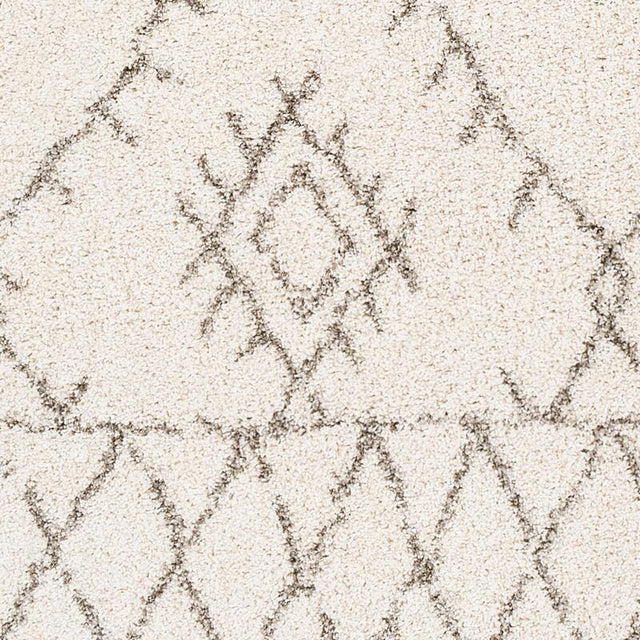 Surya Serengeti Shag Sgt-2301 White, Khaki, Taupe, Dark Brown Rugs.