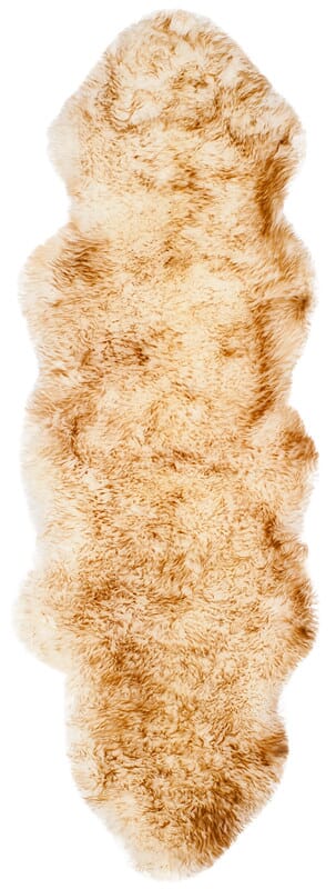 Safavieh Sheepskin Shag Shs121D Off White / Coco Brown Rugs.