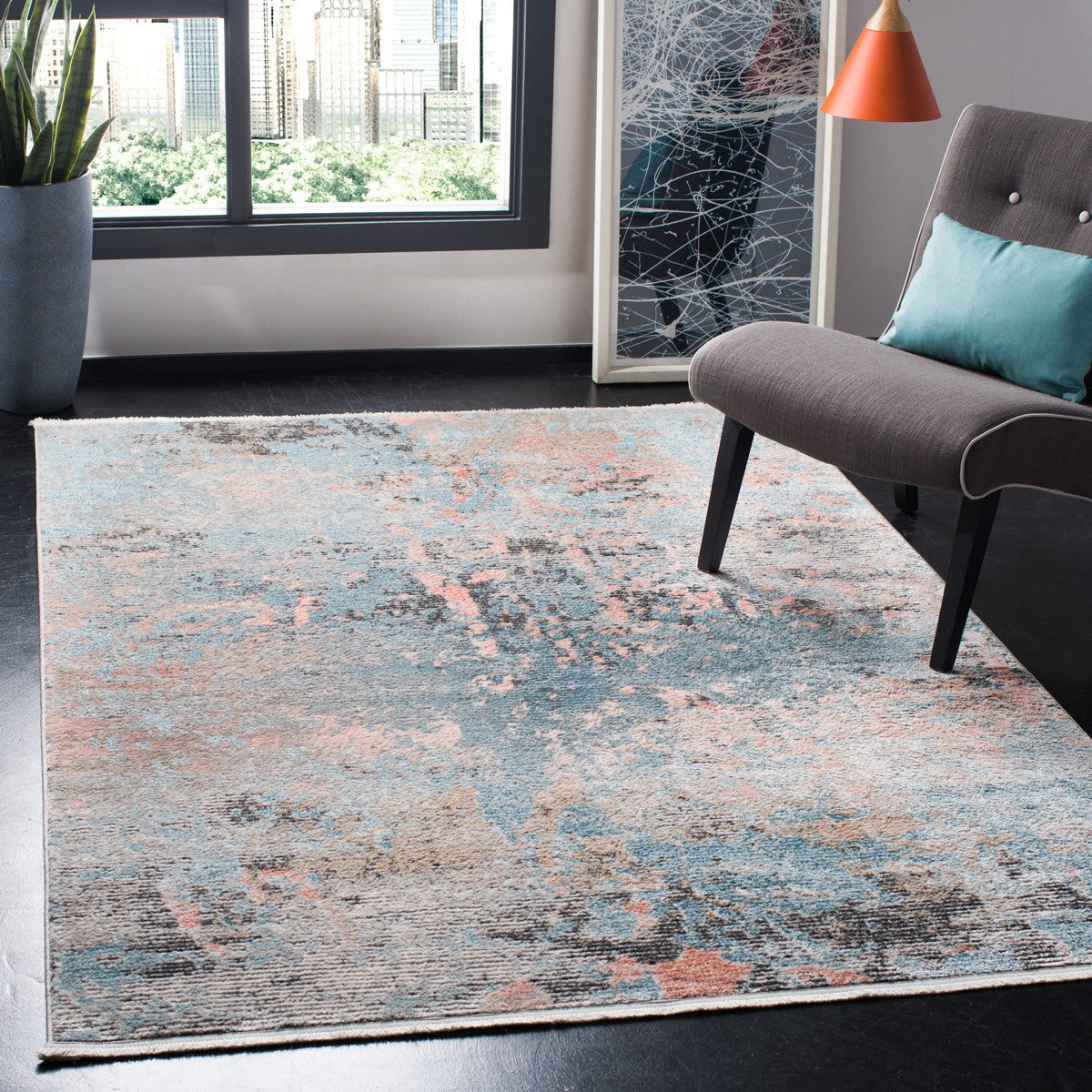 Safavieh Shivan Shv751M Blue/Ivory Rugs.